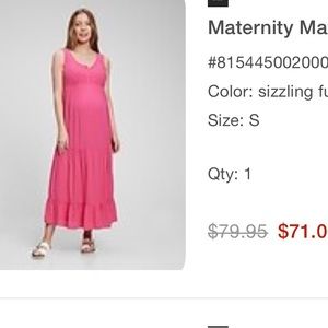 GAP maternity maxi dress